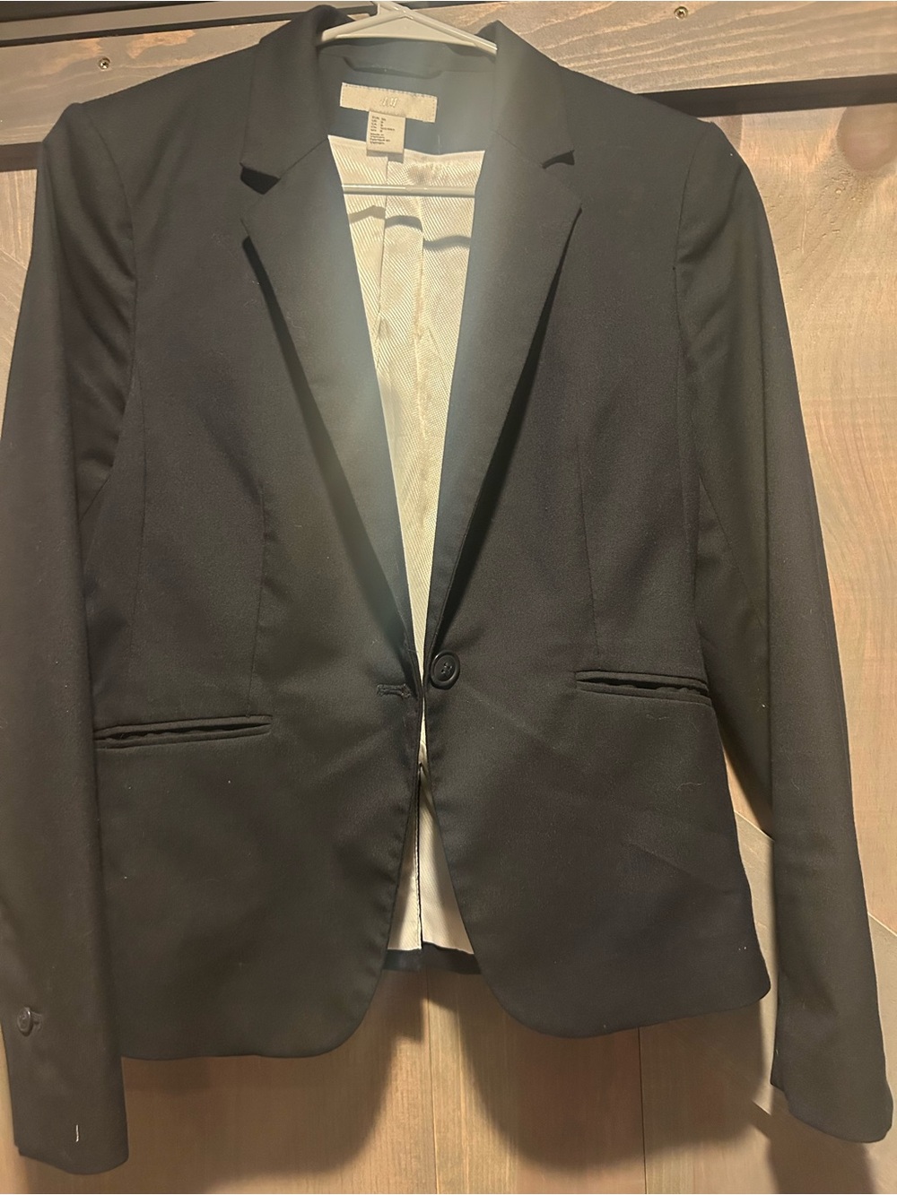 H&M Black Women's Single-Button Tailored Blazer